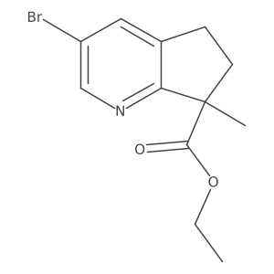 Ethyl 3-bromo-7-methyl-6,7-dihydro-5H-cyclopenta[B]pyridine-7-carboxylate Structure