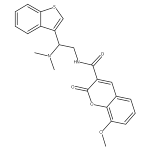 N-(2-(benzo[b]thiophen-3-yl)-2-(dimethylamino)ethyl)-8-methoxy-2-oxo-2H-chromene-3-carboxamide Structure