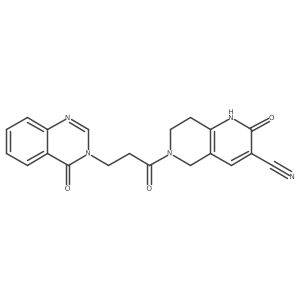 2-oxo-6-(3-(4-oxoquinazolin-3(4H)-yl)propanoyl)-1,2,5,6,7,8-hexahydro-1,6-naphthyridine-3-carbonitrile Structure