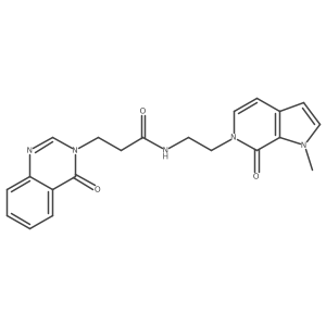 N-(2-(1-methyl-7-oxo-1H-pyrrolo[2,3-c]pyridin-6(7H)-yl)ethyl)-3-(4-oxoquinazolin-3(4H)-yl)propanamide Structure