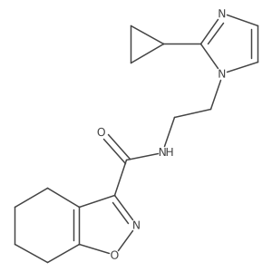 N-(2-(2-cyclopropyl-1H-imidazol-1-yl)ethyl)-4,5,6,7-tetrahydrobenzo[d]isoxazole-3-carboxamide结构式