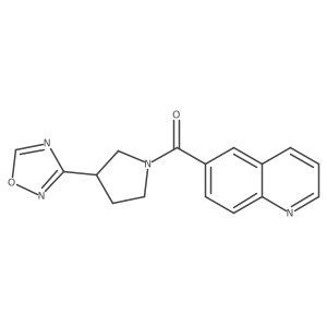 (3-(1,2,4-Oxadiazol-3-yl)pyrrolidin-1-yl)(quinolin-6-yl)methanone Structure