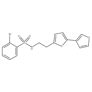 2-bromo-N-(2-(5-(furan-3-yl)thiophen-2-yl)ethyl)benzenesulfonamide Structure