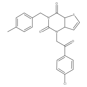 1-(2-(4-Chlorophenyl)-2-oxoethyl)-3-(4-methylbenzyl)-1,7a-dihydrothieno[3,2-d]pyrimidine-2,4(3H,4aH)-dione Structure