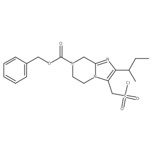 Benzyl 2-(butan-2-yl)-3-[(chlorosulfonyl)methyl]-5H,6H,7H,8H-imidazo[1,2-a]pyrazine-7-carboxylate结构式