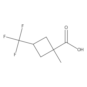 1-Methyl-3-(trifluoromethyl)cyclobutane-1-carboxylic acid Structure