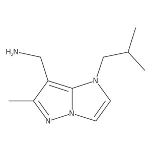 (1-isobutyl-6-methyl-imidazo[1,2-b]pyrazol-7-yl)methanamine结构式