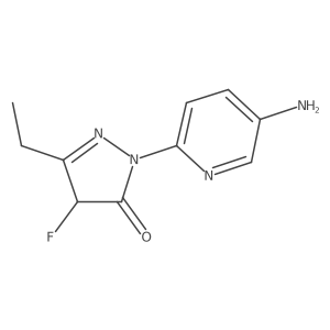 1-(5-Aminopyridin-2-yl)-3-ethyl-4-fluoro-4,5-dihydro-1H-pyrazol-5-one结构式