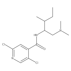 2,5-dichloro-N-[(2S,3S)-1-(dimethylamino)-3-methylpentan-2-yl]pyridine-4-carboxamide结构式