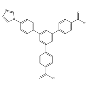 5'-(4-(4H-1,2,4-Triazol-4-yl)phenyl)-[1,1':3',1''-terphenyl]-4,4''-dicarboxylic acid结构式