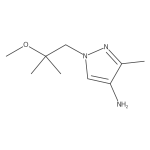 1-(2-methoxy-2-methylpropyl)-3-methyl-1H-pyrazol-4-amine结构式