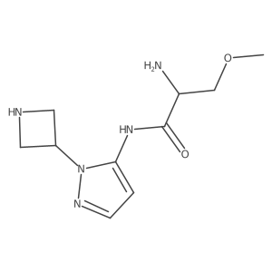 (2S)-2-amino-N-[1-(azetidin-3-yl)-1H-pyrazol-5-yl]-3-methoxypropanamide结构式