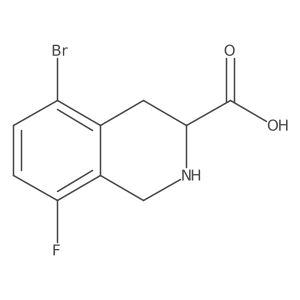 5-Bromo-8-fluoro-1,2,3,4-tetrahydroisoquinoline-3-carboxylic acid结构式