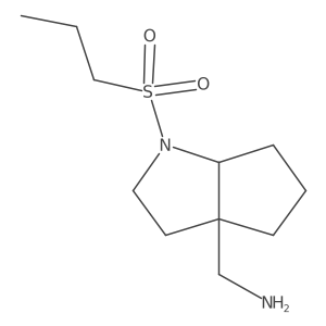 rac-[(3aR,6aR)-1-(propane-1-sulfonyl)-octahydrocyclopenta[b]pyrrol-3a-yl]methanamine结构式