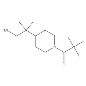 1-[4-(1-Amino-2-methylpropan-2-yl)piperidin-1-yl]-2,2-dimethylpropan-1-one结构式
