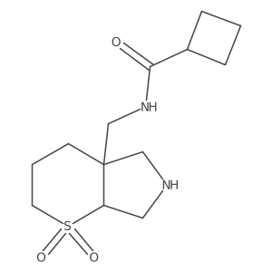 N-({1,1-dioxo-octahydro-1lambda6-thiopyrano[2,3-c]pyrrol-4a-yl}methyl)cyclobutanecarboxamide结构式