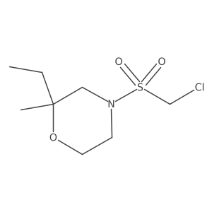 4-Chloromethanesulfonyl-2-ethyl-2-methylmorpholine Structure