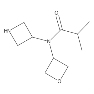 N-(azetidin-3-yl)-2-methyl-N-(oxetan-3-yl)propanamide结构式