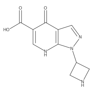 1-(azetidin-3-yl)-4-oxo-1H,4H,7H-pyrazolo[3,4-b]pyridine-5-carboxylic acid Structure