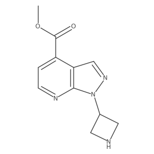 methyl 1-(azetidin-3-yl)-1H-pyrazolo[3,4-b]pyridine-4-carboxylate结构式