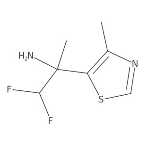 1,1-Difluoro-2-(4-methyl-1,3-thiazol-5-yl)propan-2-amine结构式