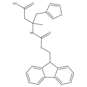 3-({[(9H-fluoren-9-yl)methoxy]carbonyl}amino)-3-methyl-4-(thiophen-3-yl)butanoic acid Structure