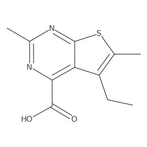 5-Ethyl-2,6-dimethylthieno[2,3-d]pyrimidine-4-carboxylic acid Structure