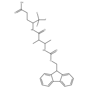 (4S)-4-[3-({[(9H-fluoren-9-yl)methoxy]carbonyl}amino)-2-methylbutanamido]-5,5,5-trifluoropentanoic acid Structure