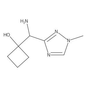 1-[amino(1-methyl-1H-1,2,4-triazol-3-yl)methyl]cyclobutan-1-ol结构式