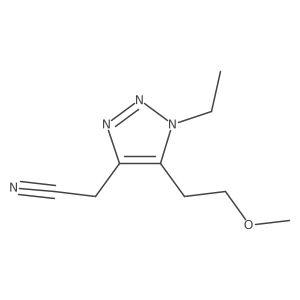 2-[1-ethyl-5-(2-methoxyethyl)-1H-1,2,3-triazol-4-yl]acetonitrile结构式
