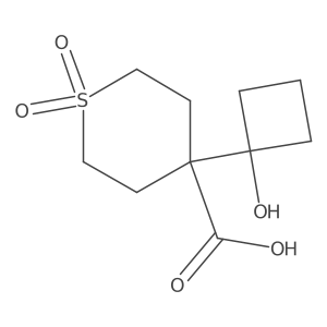 4-(1-Hydroxycyclobutyl)-1,1-dioxo-1lambda6-thiane-4-carboxylic acid Structure