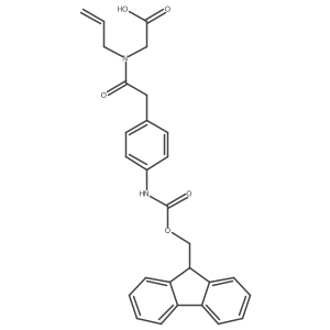 2-{2-[4-({[(9H-fluoren-9-yl)methoxy]carbonyl}amino)phenyl]-N-(prop-2-en-1-yl)acetamido}acetic acid Structure