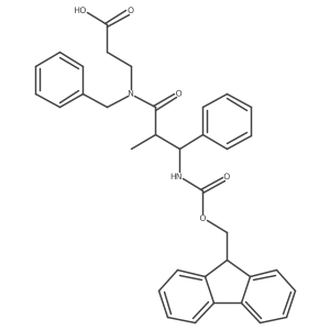 3-[N-benzyl-3-({[(9H-fluoren-9-yl)methoxy]carbonyl}amino)-2-methyl-3-phenylpropanamido]propanoic acid结构式