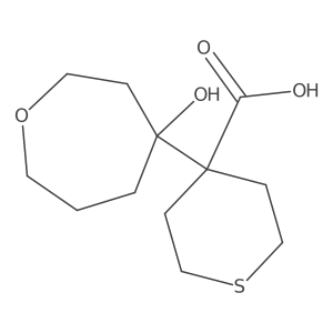 4-(4-Hydroxyoxepan-4-yl)thiane-4-carboxylic acid结构式