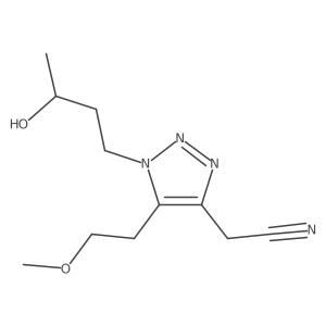 2-[1-(3-hydroxybutyl)-5-(2-methoxyethyl)-1H-1,2,3-triazol-4-yl]acetonitrile结构式