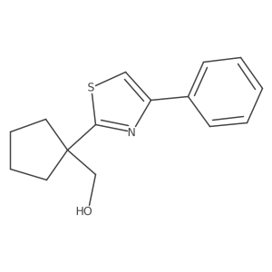 [1-(4-Phenyl-1,3-thiazol-2-yl)cyclopentyl]methanol Structure