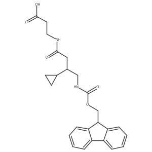 3-[3-cyclopropyl-4-({[(9H-fluoren-9-yl)methoxy]carbonyl}amino)butanamido]propanoic acid结构式