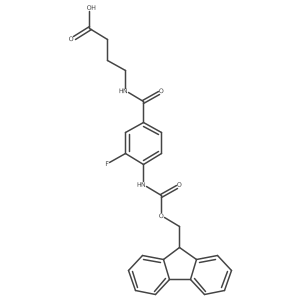 4-{[4-({[(9H-fluoren-9-yl)methoxy]carbonyl}amino)-3-fluorophenyl]formamido}butanoic acid结构式