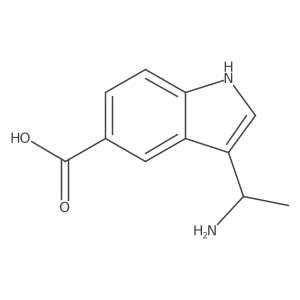 3-(1-aminoethyl)-1H-indole-5-carboxylic acid Structure