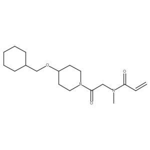 N-{2-[4-(cyclohexylmethoxy)piperidin-1-yl]-2-oxoethyl}-N-methylprop-2-enamide结构式