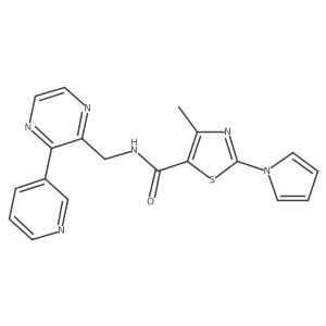 4-methyl-N-((3-(pyridin-3-yl)pyrazin-2-yl)methyl)-2-(1H-pyrrol-1-yl)thiazole-5-carboxamide Structure