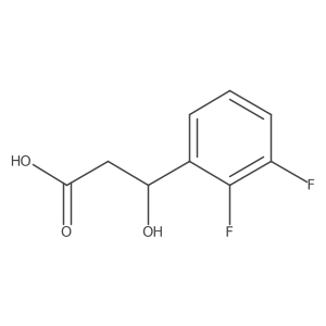 (3R)-3-(2,3-difluorophenyl)-3-hydroxypropanoic acid结构式