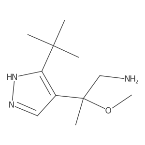 2-(3-tert-butyl-1H-pyrazol-4-yl)-2-methoxypropan-1-amine结构式