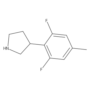 3-(2,6-Difluoro-4-methylphenyl)pyrrolidine结构式
