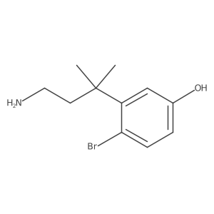 3-(4-Amino-2-methylbutan-2-yl)-4-bromophenol Structure