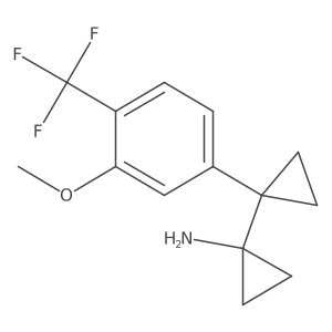 1-{1-[3-Methoxy-4-(trifluoromethyl)phenyl]cyclopropyl}cyclopropan-1-amine结构式