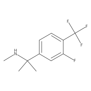 {2-[3-Fluoro-4-(trifluoromethyl)phenyl]propan-2-yl}(methyl)amine Structure