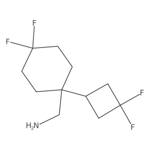 [1-(3,3-Difluorocyclobutyl)-4,4-difluorocyclohexyl]methanamine结构式