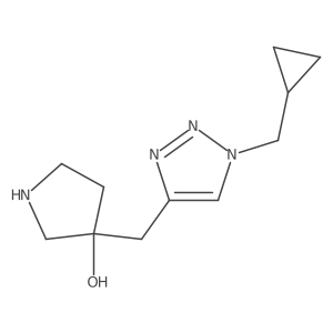 3-{[1-(cyclopropylmethyl)-1H-1,2,3-triazol-4-yl]methyl}pyrrolidin-3-ol Structure