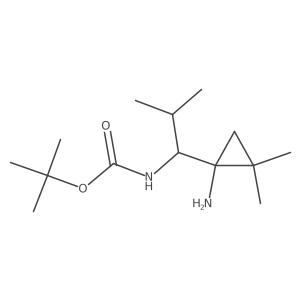 tert-butyl N-[1-(1-amino-2,2-dimethylcyclopropyl)-2-methylpropyl]carbamate结构式